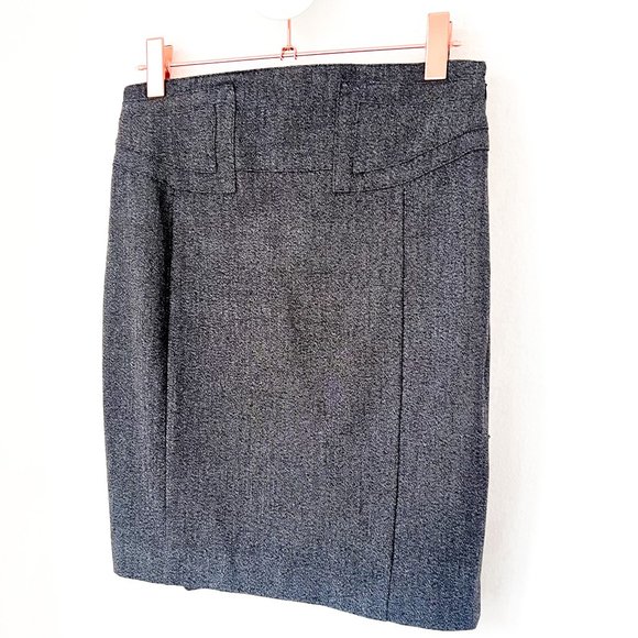 express dark grey pencil skirt w/side zip 6 - Picture 7 of 7